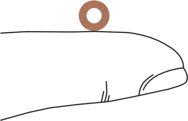 Bakır Mil. Spec. Pul, 4 Numaralı Vida Boyutu için, 0.125" ID, 0.25" OD, MS15795-503