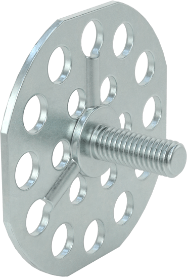 Yapışkan Hazır Saplamalar, Çinko Kaplı Çelik, 10-32 Diş, 1/2" Uzunluk