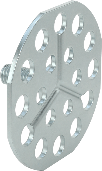 Yapışkan Hazır Saplamalar, Çinko Kaplı Çelik, 10-32 Diş, 1/2" Uzunluk