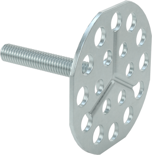 Yapışkan Hazır Saplamalar, Çinko Kaplı Çelik, 10-32 Diş, 1-1/4" Uzunluk
