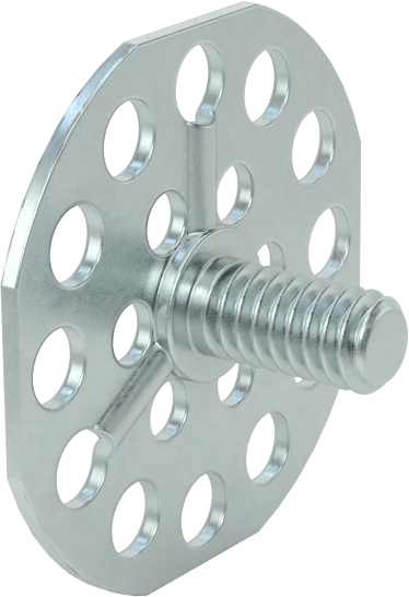 Yapışkan Hazır Saplamalar, Çinko Kaplı Çelik, 1/4"-20 Diş, 1/2" Uzunluk