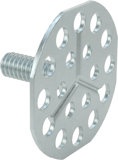 Yapışkan Hazır Saplamalar, Çinko Kaplı Çelik, 1/4"-20 Diş, 3/4" Uzunluk