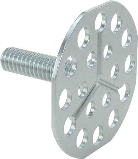 Yapışkan Hazır Saplamalar, Çinko Kaplı Çelik, 1/4"-20 Diş, 1" Uzunluk