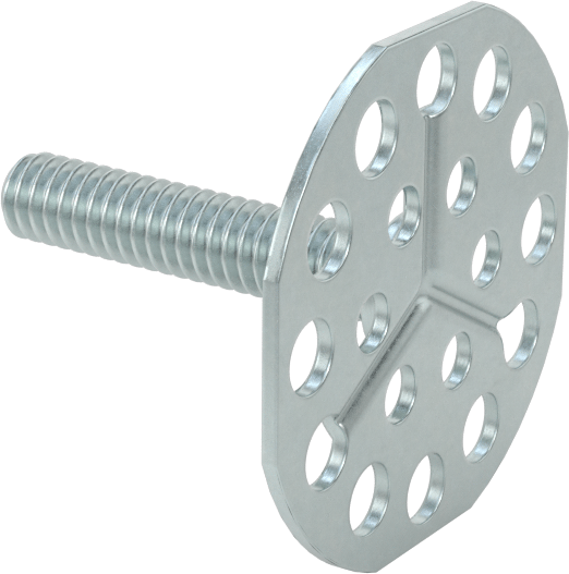 Yapışkan Hazır Saplamalar, Çinko Kaplı Çelik, 1/4"-20 Diş, 1-1/4" Uzunluk