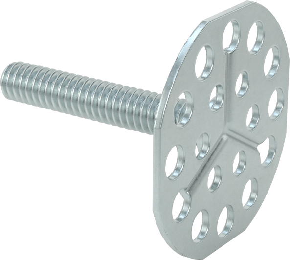 Yapışkan Hazır Saplamalar, Çinko Kaplı Çelik, 1/4"-20 Diş, 1-1/2" Uzunluk
