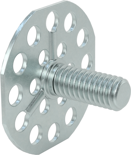 Yapışkan Hazır Saplamalar, Çinko Kaplı Çelik, 5/16"-18 Diş, 3/4" Uzunluk