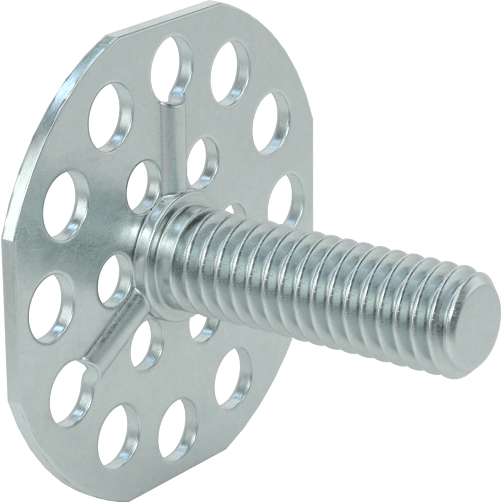 Yapışkan Hazır Saplamalar, Çinko Kaplı Çelik, 5/16"-18 Diş, 1" Uzunluk