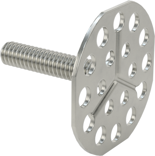 Yapışkan Hazır Saplamalar, 316 Paslanmaz Çelik, 1/4"-20 Diş, 1-1/4" Uzunluk