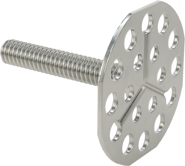 Yapışkan Hazır Saplamalar, 316 Paslanmaz Çelik, 1/4"-20 Diş, 1-1/2" Uzunluk