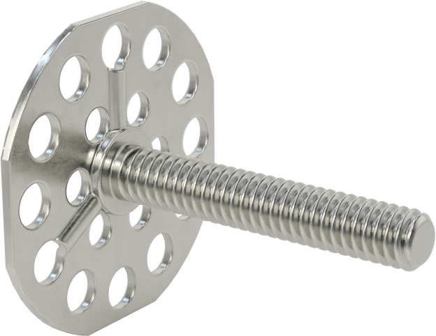 Yapışkan Hazır Saplamalar, 316 Paslanmaz Çelik, 1/4"-20 Diş, 1-1/2" Uzunluk