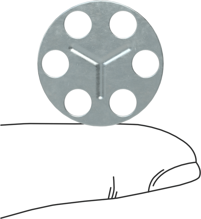 Yapışkan Hazır Saplamalar, Çinko Kaplı Çelik, 1/4"-20 Diş, 3/4" Uzunluk, 29/32" Çaplı Taban