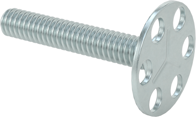 Yapışkan Hazır Saplamalar, Çinko Kaplı Çelik, 1/4"-20 Diş, 1-1/2" Uzunluk, 29/32" Çaplı Taban