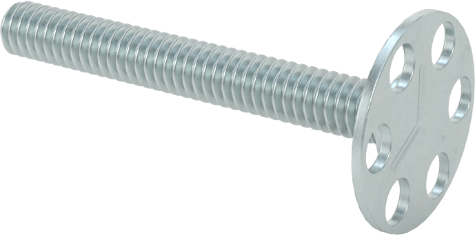 Yapışkan Hazır Saplamalar, Çinko Kaplı Çelik, 1/4"-20 Diş, 2" Uzunluk, 29/32" Çaplı Taban