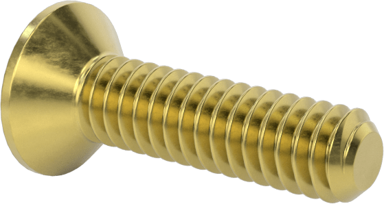 Pirinç Altıgen Soketli Düz Başlı Vida, M2 x 0,4 mm Diş Boyutu, 8 mm Uzunluk