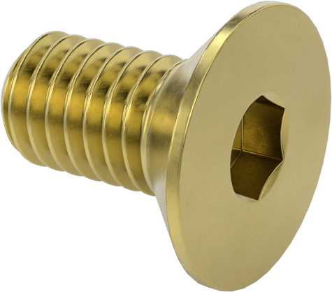 Pirinç Altıgen Soketli Düz Başlı Vida, M3 x 0,5 mm Diş Boyutu, 6 mm Uzunluk