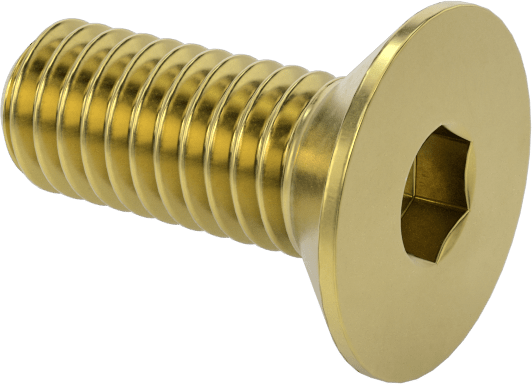 Pirinç Altıgen Soketli Düz Başlı Vida, M3 x 0,5 mm Diş Boyutu, 8 mm Uzunluk