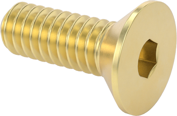 Pirinç Altıgen Soketli Düz Başlı Vida, 1/4"-20 Diş Boyutu, 3/4" Uzunluk