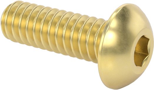 Pirinç Altıgen Soketli Düz Başlı Vida, 1/2"-13 Diş Boyutu, 1-1/2" Uzunluk