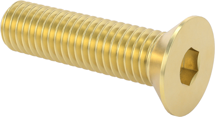 Pirinç Altıgen Soketli Düz Başlı Vida, 1/2"-13 Diş Boyutu, 2" Uzunluk