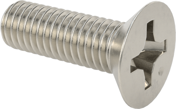 JIS Paslanmaz Çelik Düz Başlı Vidalar, M5 x 0,8 mm Diş, 16 mm Uzunluk
