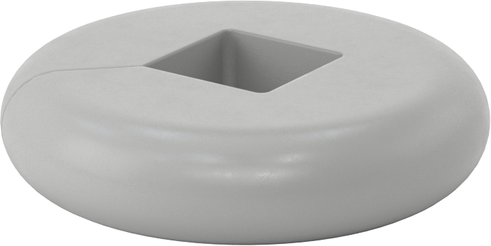 SBR Kauçuk Sarma Tampon, Vida Kapatmalı, 1-1/2“ uzunluk x 1-1/2” dış genişlik için