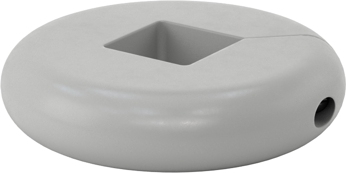 SBR Kauçuk Sarma Tampon, Vida Kapatmalı, 1-1/2“ uzunluk x 1-1/2” dış genişlik için