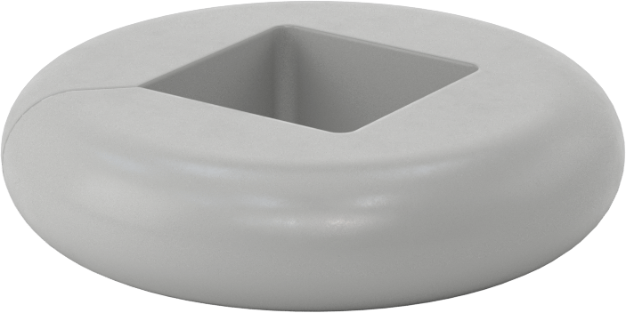SBR Kauçuk Sarma Tampon, Vida Kapatmalı, 2“ Uzunluk x 2” Genişlik Dış için, 5" OD