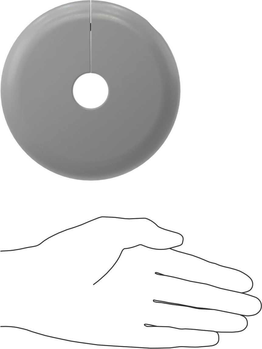 SBR Kauçuk Sarma Tampon, Vida Kapatmalı, 1" dış çap için, 5" OD
