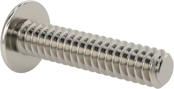 18-8 Paslanmaz Çelik Flanşlı Düğme Başlı Vida, 4-40 Diş, 1/2" Uzunluk