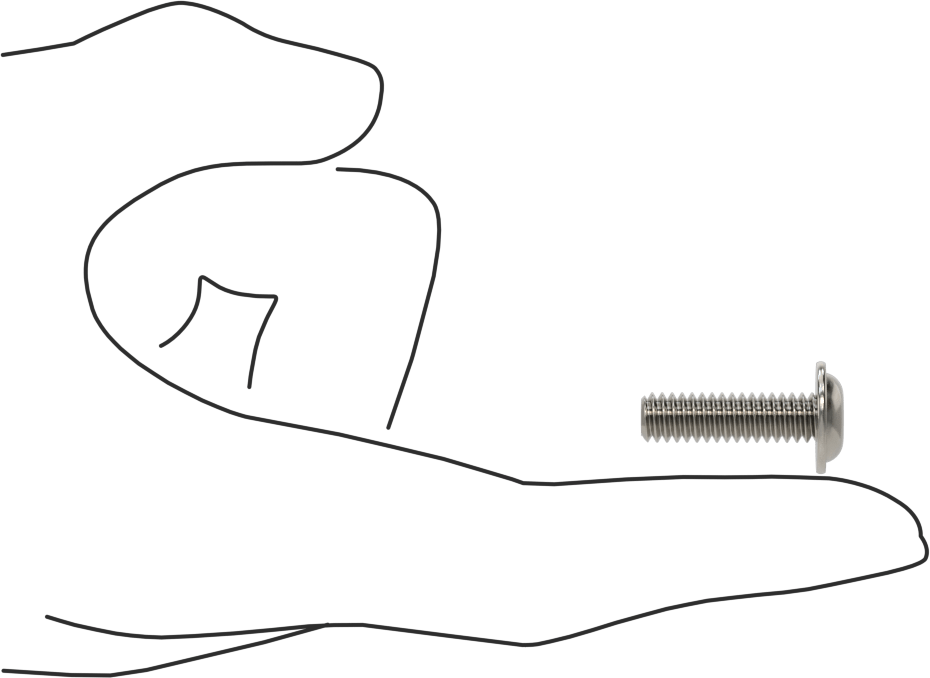 18-8 Paslanmaz Çelik Flanşlı Düğme Başlı Vida, 1/4"-20 Diş, 7/8" Uzunluk