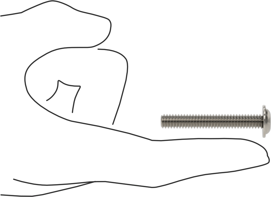 18-8 Paslanmaz Çelik Flanşlı Düğme Başlı Vida, 1/4"-20 Diş, 1-3/4" Uzunluk