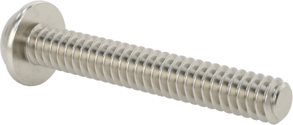 18-8 Paslanmaz Çelik Flanşlı Düğme Başlı Vida, 4-40 Diş, 3/4" Uzunluk
