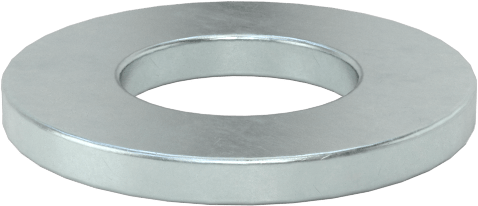 1008-1010 Karbon Çelik Geniş Kenarlı Şim, Çinko Kaplamalı, 0,075“ Kalınlık x 3/8” İç Çap x 3/4" Dış Çap