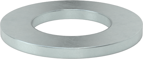 1008-1010 Karbon Çelik Geniş Kenarlı Şim, Çinko Kaplamalı, 0,075“ Kalınlık x 9/16” İç Çap x 1" Dış Çap