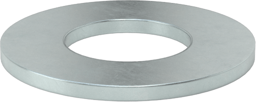 1008-1010 Karbon Çelik Geniş Kenarlı Şim, Çinko Kaplamalı, 0,075“ Kalınlık x 5/8” İç Çap x 1-1/4" Dış Çap