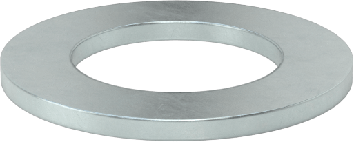1008-1010 Karbon Çelik Geniş Kenarlı Şim, Çinko Kaplamalı, 0,075“ Kalınlık x 3/4” İç Çap x 1-1/4" Dış Çap