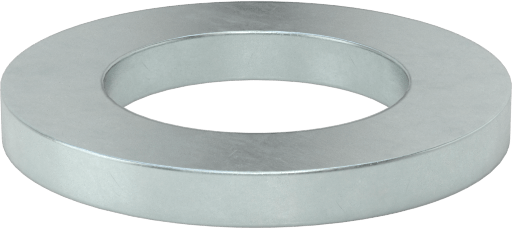 1008-1010 Karbon Çelik Geniş Kenarlı Şim, Çinko Kaplamalı, 0,134“ Kalınlık x 3/4” İç Çap x 1-1/4" Dış Çap