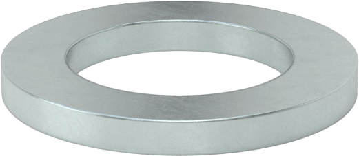 1008-1010 Karbon Çelik Geniş Kenarlı Şim, Çinko Kaplamalı, 0,134“ Kalınlık x 7/8” İç Çap x 1-3/8" Dış Çap
