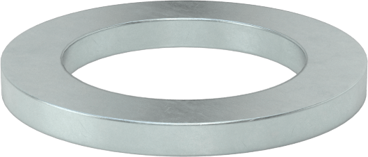 1008-1010 Karbon Çelik Geniş Kenarlı Şim, Çinko Kaplamalı, 0,134“ Kalınlık x 1” İç Çap x 1-1/2" Dış Çap