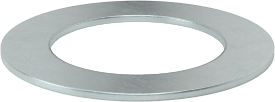 1008-1010 Karbon Çelik Geniş Kenarlı Şim, Çinko Kaplamalı, 0,048" Kalınlık, 1-1/8" ID, 1-3/4" OD