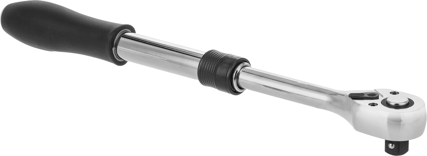 Uzunluğu Ayarlanabilir Hızlı Açma Cırcır Anahtarı, 1/2" Kare Tahrik, 12“ ila 17” Toplam Uzunluk
