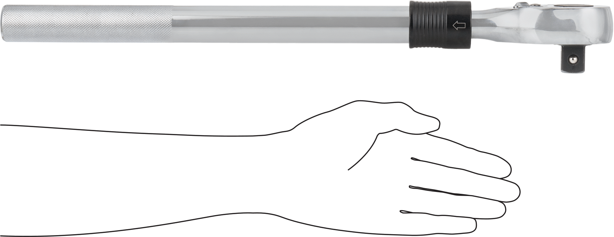 Uzunluğu Ayarlanabilir Hızlı Açma Cırcır Anahtarı, 3/4" Kare Tahrik, 19-1/2“ ila 30-1/2” Toplam Uzunluk