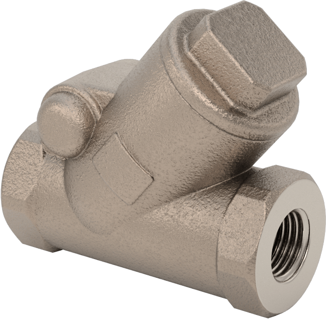 Yüksek Akışlı Dişli Çek Valf, Bronz Gövde, 1/4 NPT Dişi, 200 Basınç Sınıfı