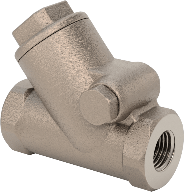 Yüksek Akışlı Dişli Çek Valf, Bronz Gövde, 1/4 NPT Dişi, 200 Basınç Sınıfı