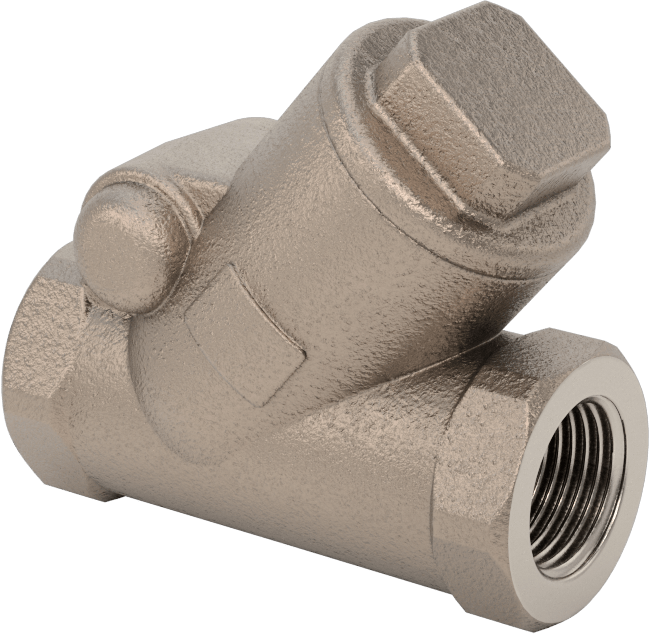 Yüksek Akışlı Dişli Çek Valf, Bronz Gövde, 3/8 NPT Dişi, 200 Basınç Sınıfı