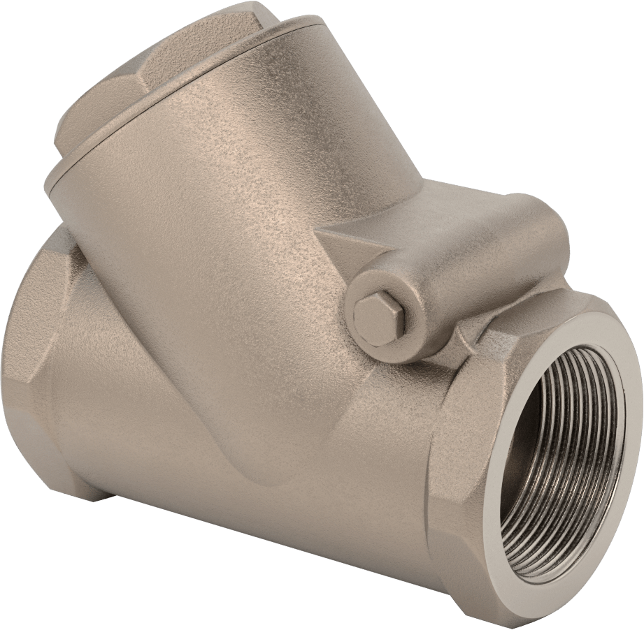 Yüksek Akışlı Dişli Çek Valf, Bronz Gövde, 2-1/2 NPT Dişi, 200 Basınç Sınıfı