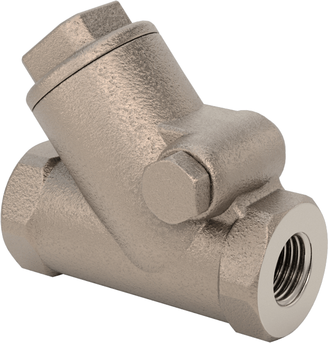 Yüksek Akışlı Dişli Çek Valf, Bronz Gövde, 1/4 NPT Dişi, 300 Basınç Sınıfı