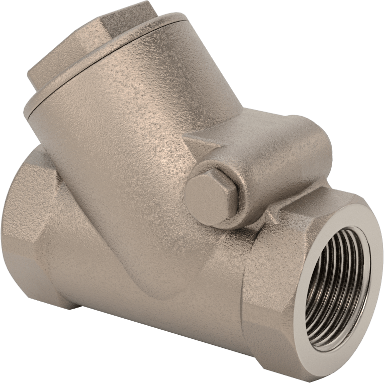 Yüksek Akışlı Dişli Çek Valf, Bronz Gövde, 1 NPT Dişi, 300 Basınç Sınıfı