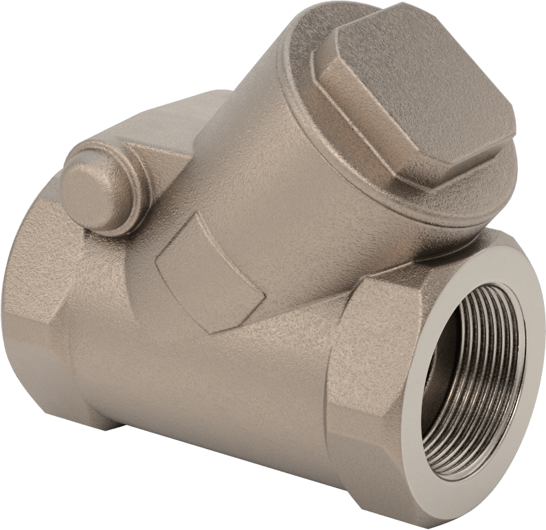 Yüksek Akışlı Dişli Çek Valf, Bronz Gövde, 1-1/2 NPT Dişi, 300 Basınç Sınıfı