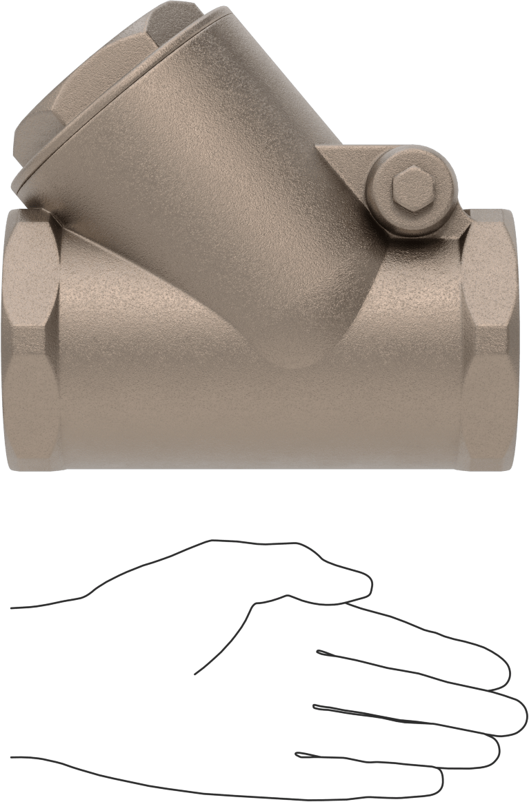 Yüksek Akışlı Dişli Çek Valf, Bronz Gövde, 2-1/2 NPT Dişi, 300 Basınç Sınıfı